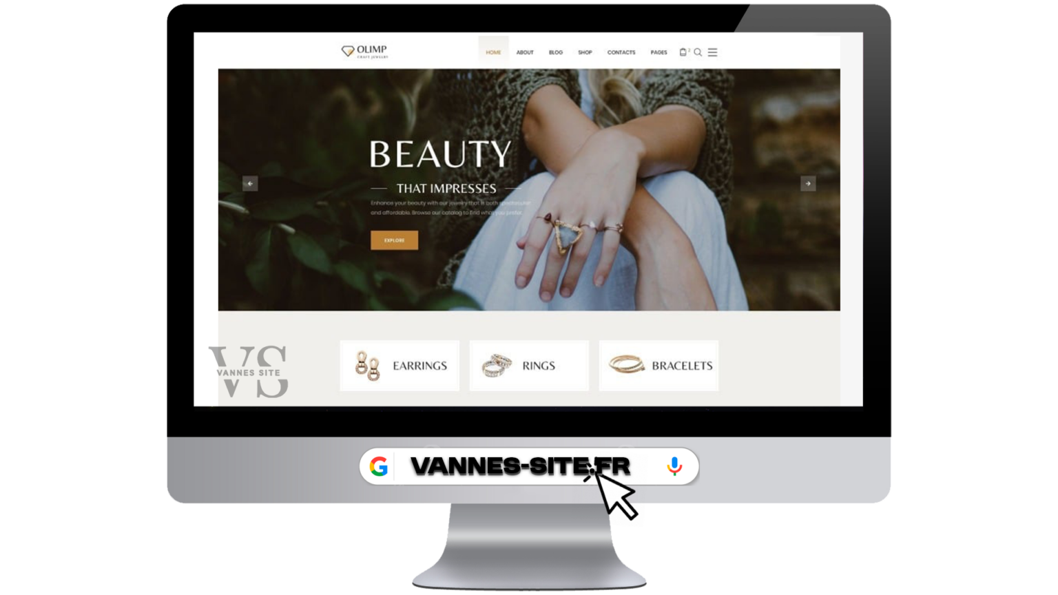 Exemple de site web réalisé à Vannes