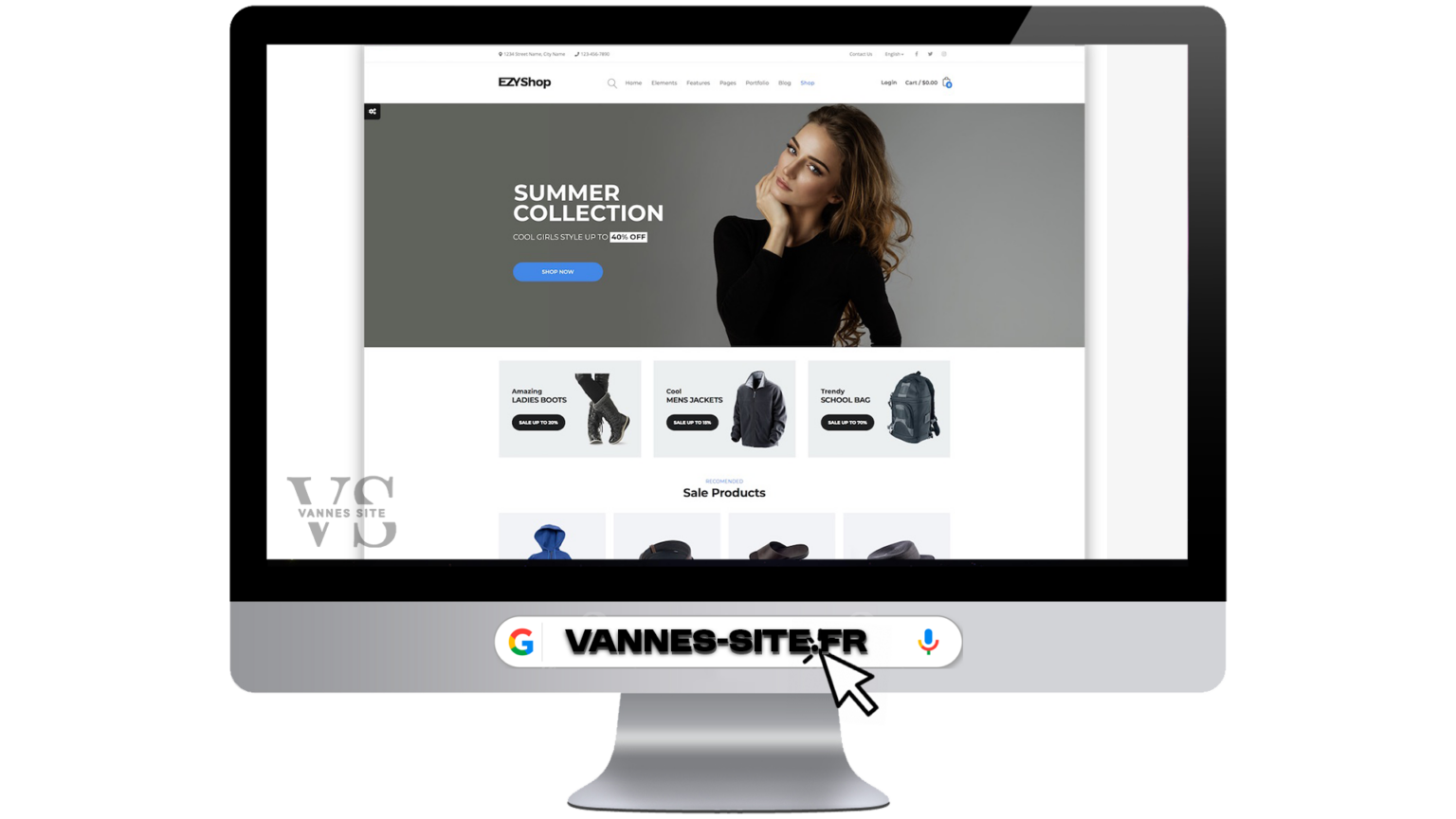 Exemple de site web réalisé à Vannes